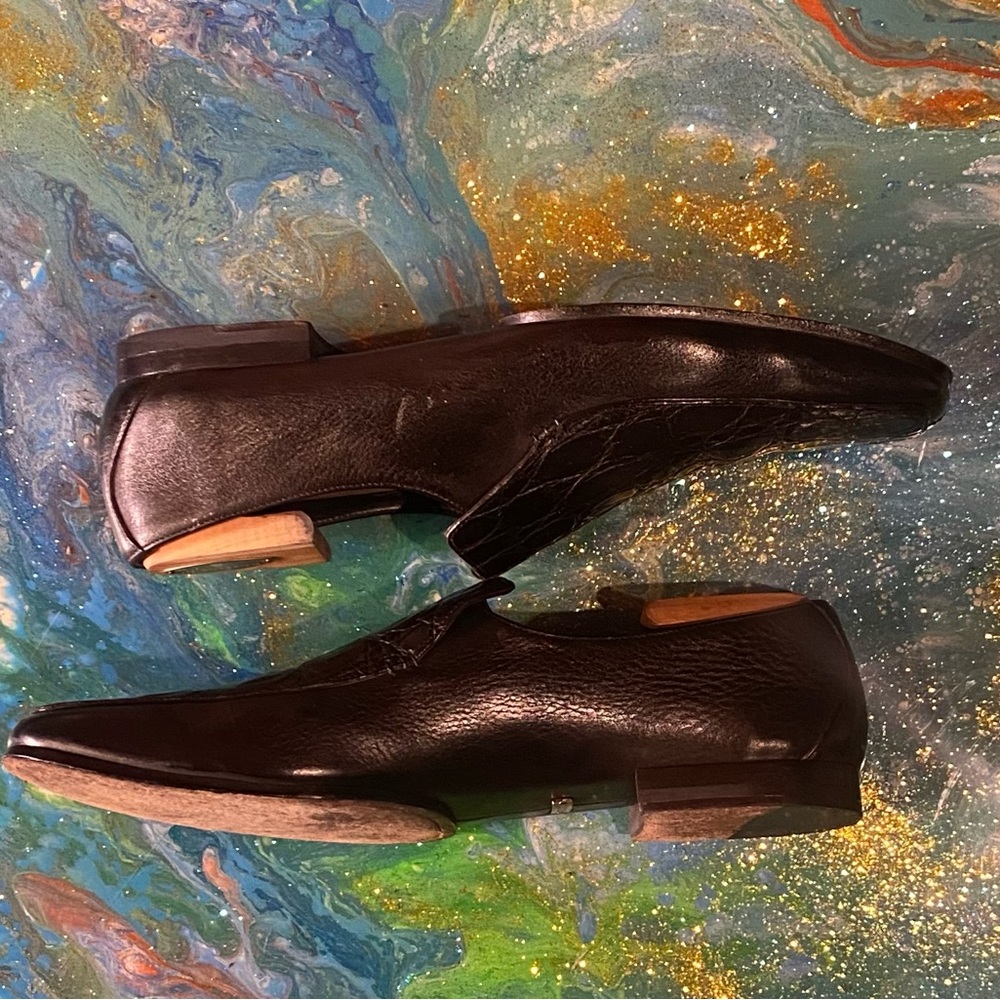 Vintage classic GUCCI Brown Slip-On Loafers with Exotic Texture GUCCI BAG S 10 - Picture 4 of 13